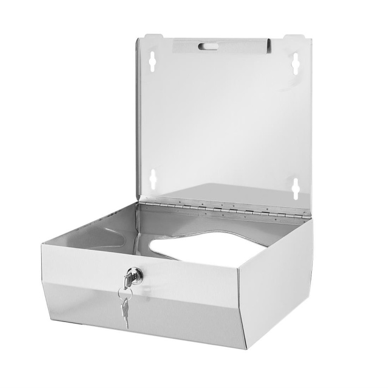 Distributeur d essuie-mains en acier inoxydable - 260 x 110 x 285 mm - JANTEX