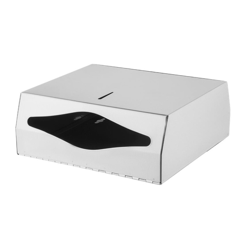 Distributeur d essuie-mains en acier inoxydable - 260 x 110 x 285 mm - JANTEX