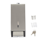 Distributeur de savon liquide en acier inoxydable 1 litre - 100 x 95 x 270 mm - JANTEX