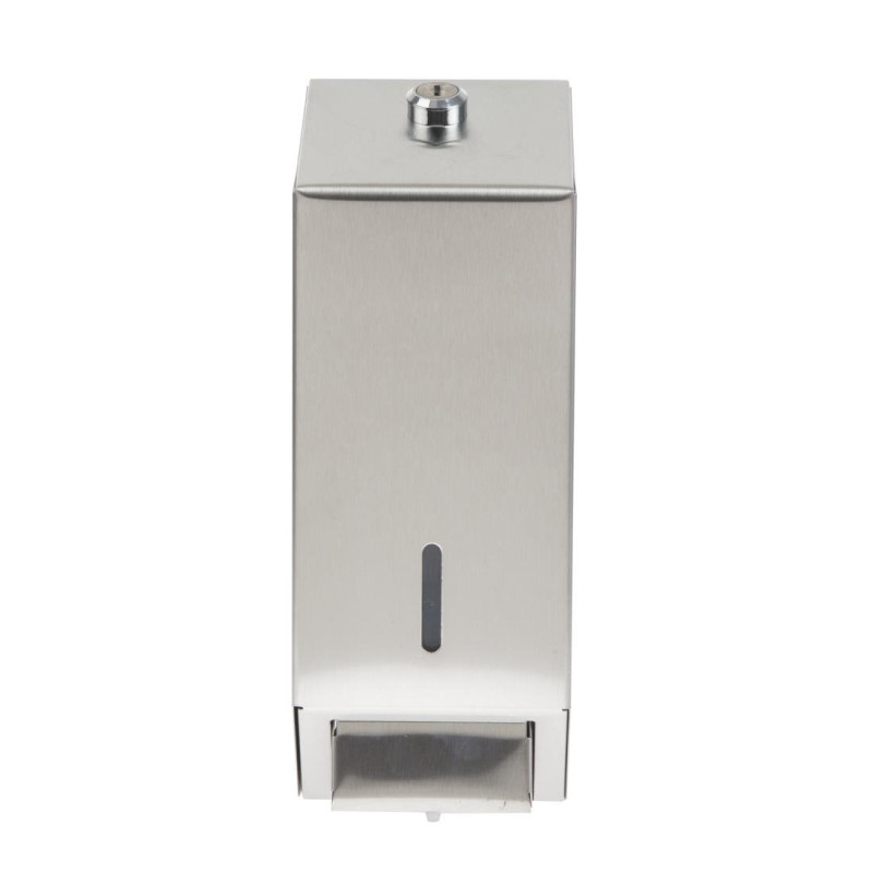 Distributeur de savon liquide en acier inoxydable 1 litre - 100 x 95 x 270 mm - JANTEX