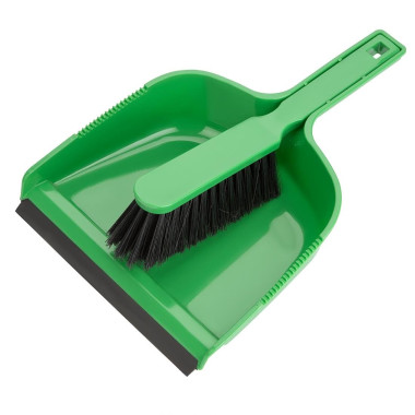 Ensemble pelle et balayette vert - 226 x 321 x 82 mm - JANTEX