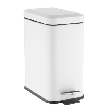 Poubelle de salle de bain slim blanche 5L - 285 x 160 x 315 mm - JANTEX
