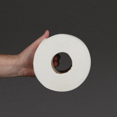 Rouleaux de papier toilette 2 plis mini Jumbo 150m (lot de 12) - JANTEX