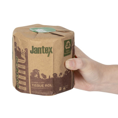 Rouleaux de papier toilette emballés Green 100 % recyclé 3 plis 260 feuilles (lot de 36) - JANTEX