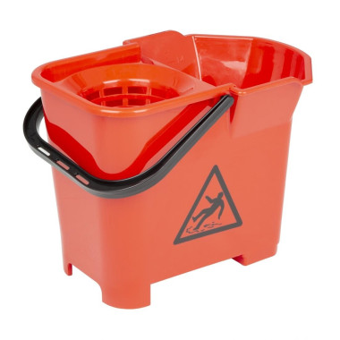 Seau essoreur rouge 14L - 28 x 40 x 30 mm - JANTEX