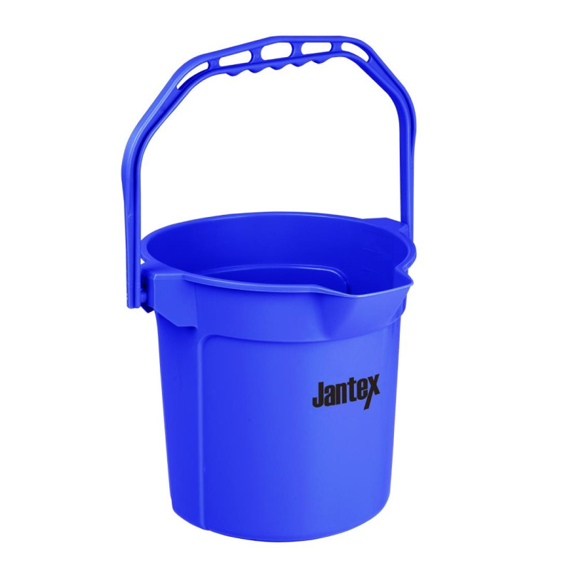 Seau gradué avec bec verseur 10L bleu - JANTEX