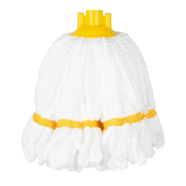 Tête serpillière en microfibre bande jaune 150g - JANTEX