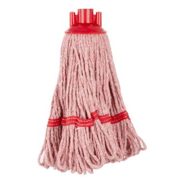 Tête serpillière à franges bande rouge 200g - JANTEX
