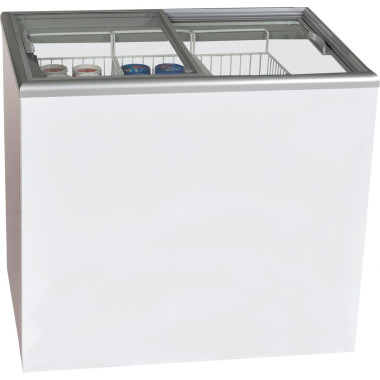 Congélateur avec couvercle coulissant en verre 331 litres - Saro
