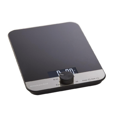 Balance de cuisine digitale en verre noire 5kg - KITCHENAID