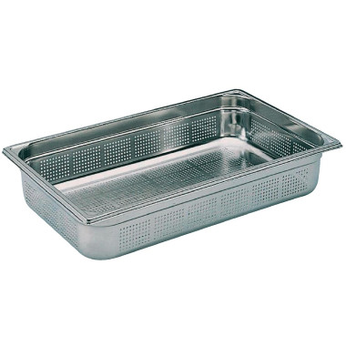 Bac inox perforé GN 1/1 100mm - 530 x 100 x 325 mm - MATFER BOURGEAT