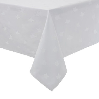 Nappe rectangulaire blanche feuilles de lierre Luxor - Ref GW446 - MITRE LUXURY