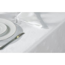 Nappe rectangulaire blanche feuilles de lierre Luxor - Ref GW450 - MITRE LUXURY