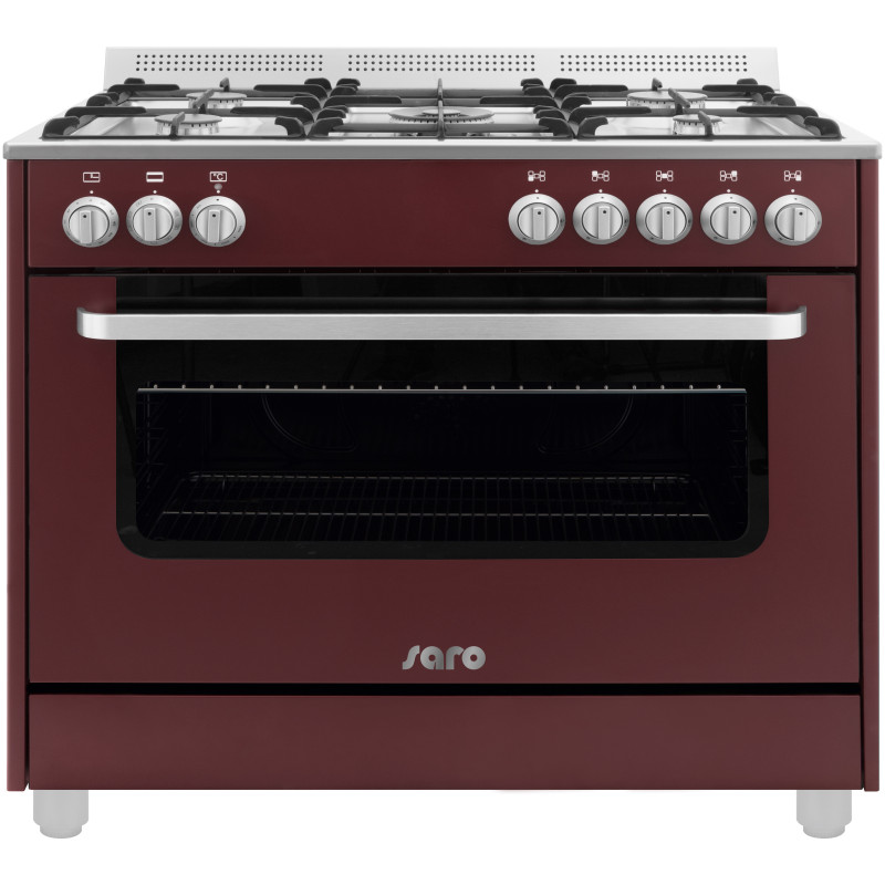 Cuisinière gaz - 5 feux - Four électrique 115L - Grill 1.8 kW - TS95C61LVI - Saro  au meilleur prix sur Restock CHR