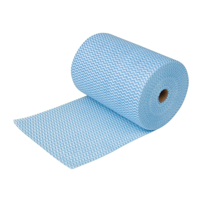 Chiffons non tissés bleus (rouleau de 300) - NISBETS ESSENTIALS