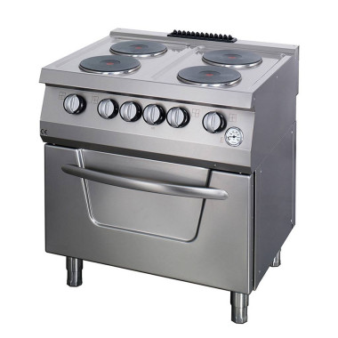 Cuisinière 4 brûleurs - Double unité - avec four - Électrique - Maxima  au meilleur prix sur Restock CHR