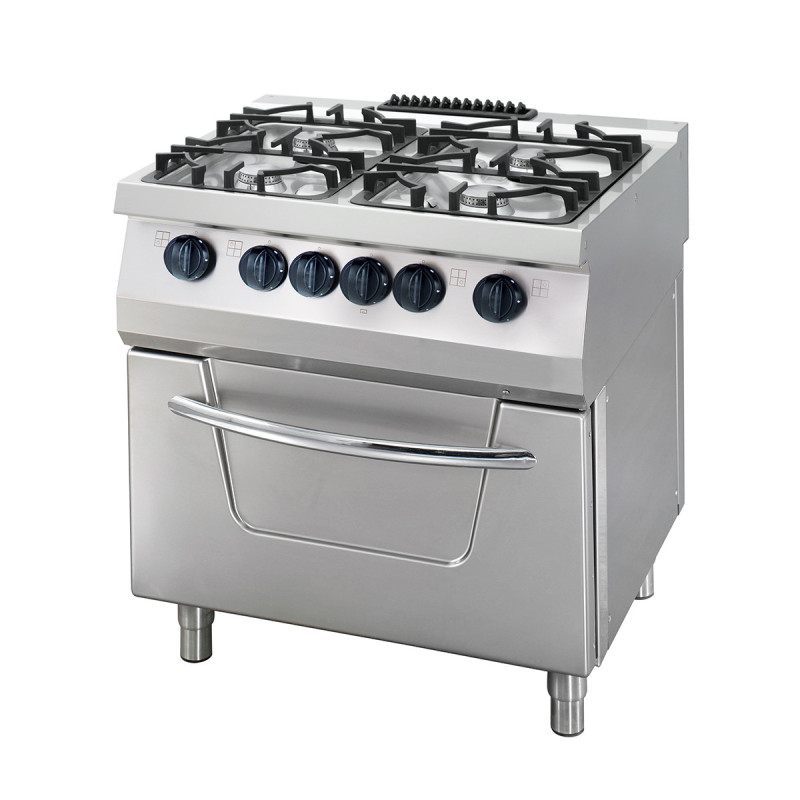 Cuisinière 4 Brûleurs - Double Unité - Profondeur de 70 cm - 36 kW - Gaz avec Four Électrique - Maxima  au meilleur prix sur Res