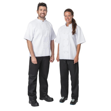 Lot de 2 vestes de cuisine blanches XXL - NISBETS ESSENTIALS