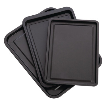 Lot de 3 plaques de cuisson antiadhésives - NISBETS ESSENTIALS