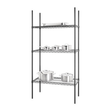 Rayonnage 3 niveaux - 915 x 457 x 1820 mm - NISBETS ESSENTIALS