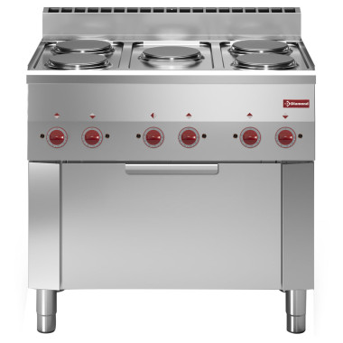 Fourneau électrique 5 plaques  four convection - Diamond  au meilleur prix sur Restock CHR