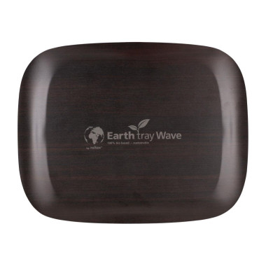 Plateau de service Wave 46x36cm bois foncé veiné - 430 x 360 x 18 mm - ROLTEX
