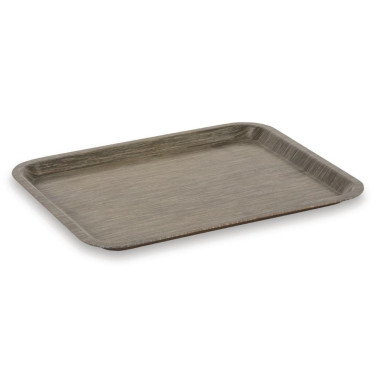 Plateau de service en mélamine wengé - 325 x 265 x 17 mm - ROLTEX