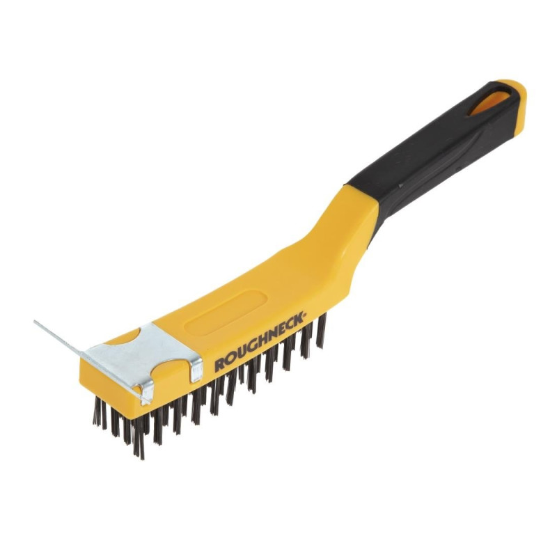 Brosse pour gril avec racloir - ROUGHNECK