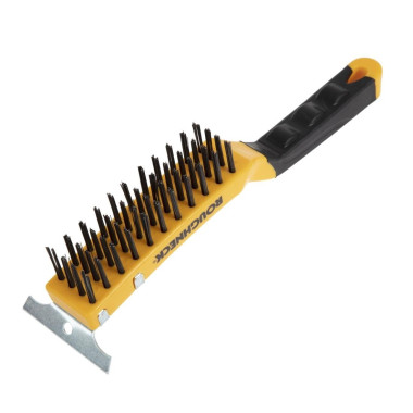Brosse pour gril avec racloir - ROUGHNECK
