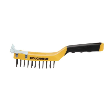 Brosse pour gril avec racloir - ROUGHNECK
