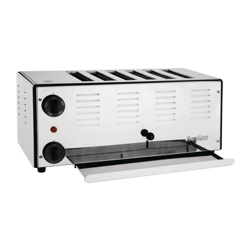 Grille-pain 6 fentes Premier avec résistances DuraHeat supplémentaires - 497 x 237 x 212 mm - ROWLETT