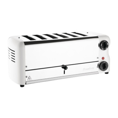 Grille-pain 6 fentes avec grille sandwich et résistance supplémentaire Esprit blanc - 508 x 237 x 207 mm - ROWLETT
