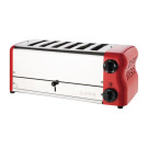 Grille-pain 6 fentes avec grille sandwich et résistance supplémentaire Esprit rouge - 508 x 237 x 207 mm - ROWLETT