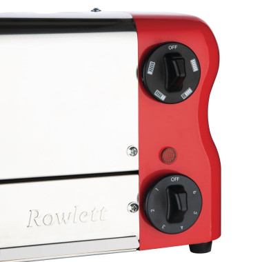 Grille-pain 6 fentes avec grille sandwich et résistance supplémentaire Esprit rouge - 508 x 237 x 207 mm - ROWLETT