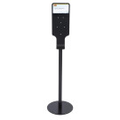 Borne d hygiène noire avec support AutoFoam - 420 x 158 x 255 mm - RUBBERMAID