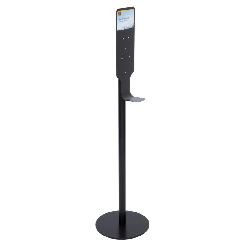 Borne d hygiène noire avec support AutoFoam - 420 x 158 x 255 mm - RUBBERMAID