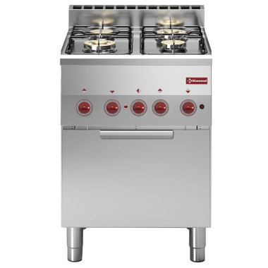 Fourneau 4 feux gaz - four élec GN 2/3 - Diamond  au meilleur prix sur Restock CHR