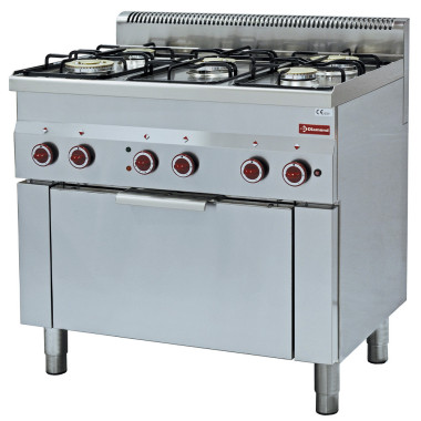 Fourneau 5 feux gaz - four élec GN 1/1 - Diamond  au meilleur prix sur Restock CHR