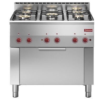 Fourneau 5 feux gaz - four élec GN1/1 - Diamond  au meilleur prix sur Restock CHR