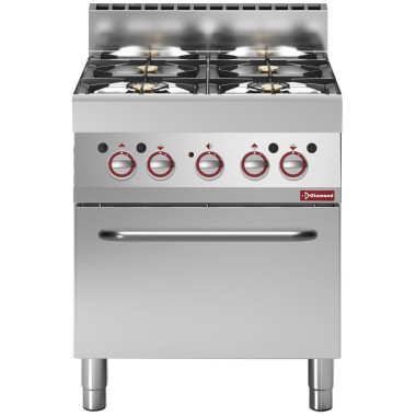 Fourneau gaz 4 feux - four convection élec GN1/1 - Diamond  au meilleur prix sur Restock CHR