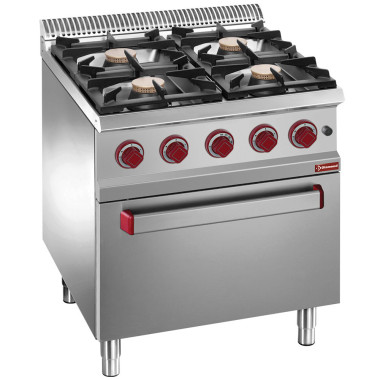 Fourneau gaz 4 feux vifs  four élec GN2/1 - Diamond  au meilleur prix sur Restock CHR