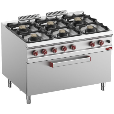 Fourneau tout gaz 6 feux et maxi four - Diamond  au meilleur prix sur Restock CHR