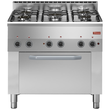 Fourneau 5 feux gaz four convection électrique - Diamond  au meilleur prix sur Restock CHR