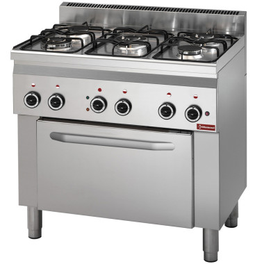 Fourneau 5 feux gaz et four à convection électrique - Diamond  au meilleur prix sur Restock CHR