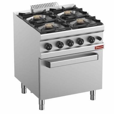 Fourneau gaz 4 feux vifs - four gaz GN 2/1 - Diamond  au meilleur prix sur Restock CHR