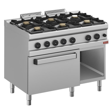 Fourneau gaz 6 feux vifs - four gaz GN 2/1- armoire - Diamond  au meilleur prix sur Restock CHR