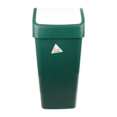 Poubelle polypropylène à couvercle battant SYR verte 50L - 330 x 320 x 710 mm - SCOT YOUNG