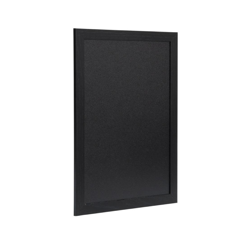 Ardoise murale cadre en bois noir avec feutre craie et fixations 30x40cm - 335 x 820 x 435 mm - SECURIT