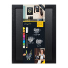 Ardoise murale cadre en bois noir avec feutre craie et fixations 30x40cm - 335 x 820 x 435 mm - SECURIT