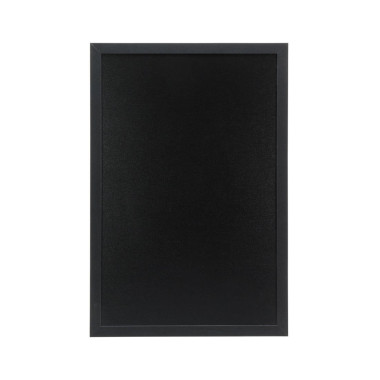 Ardoise murale cadre en bois noir avec feutre craie et fixations 40x60cm - SECURIT